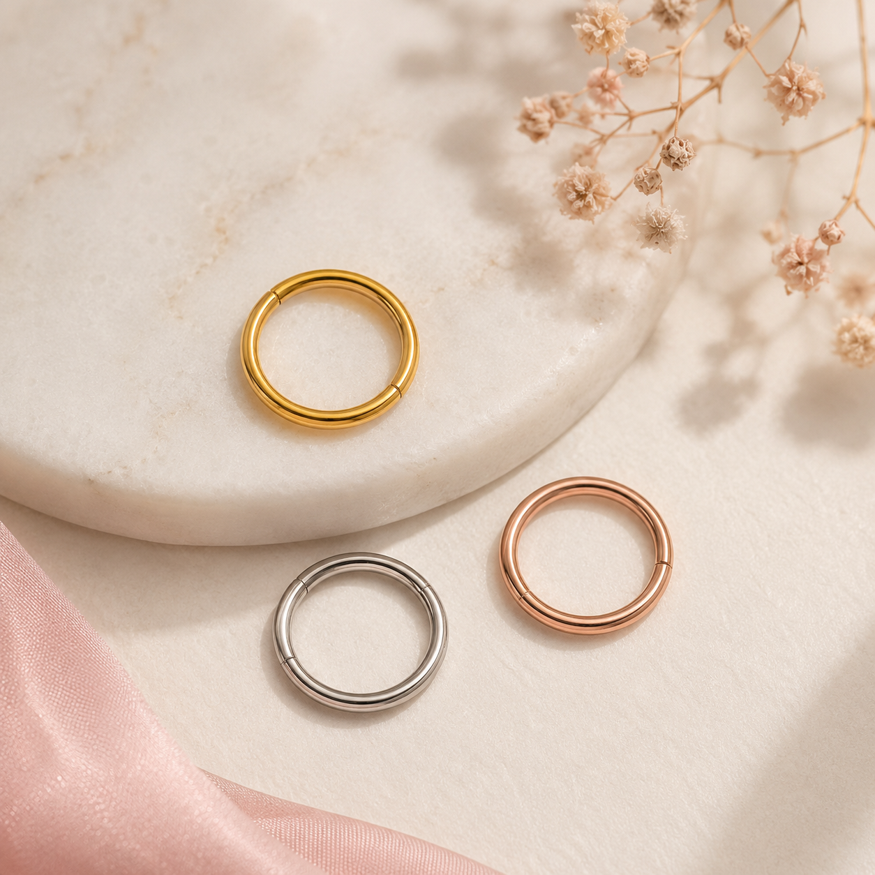 Piercing Click Ring Clicker Color Plata - Acero Quirúrgico