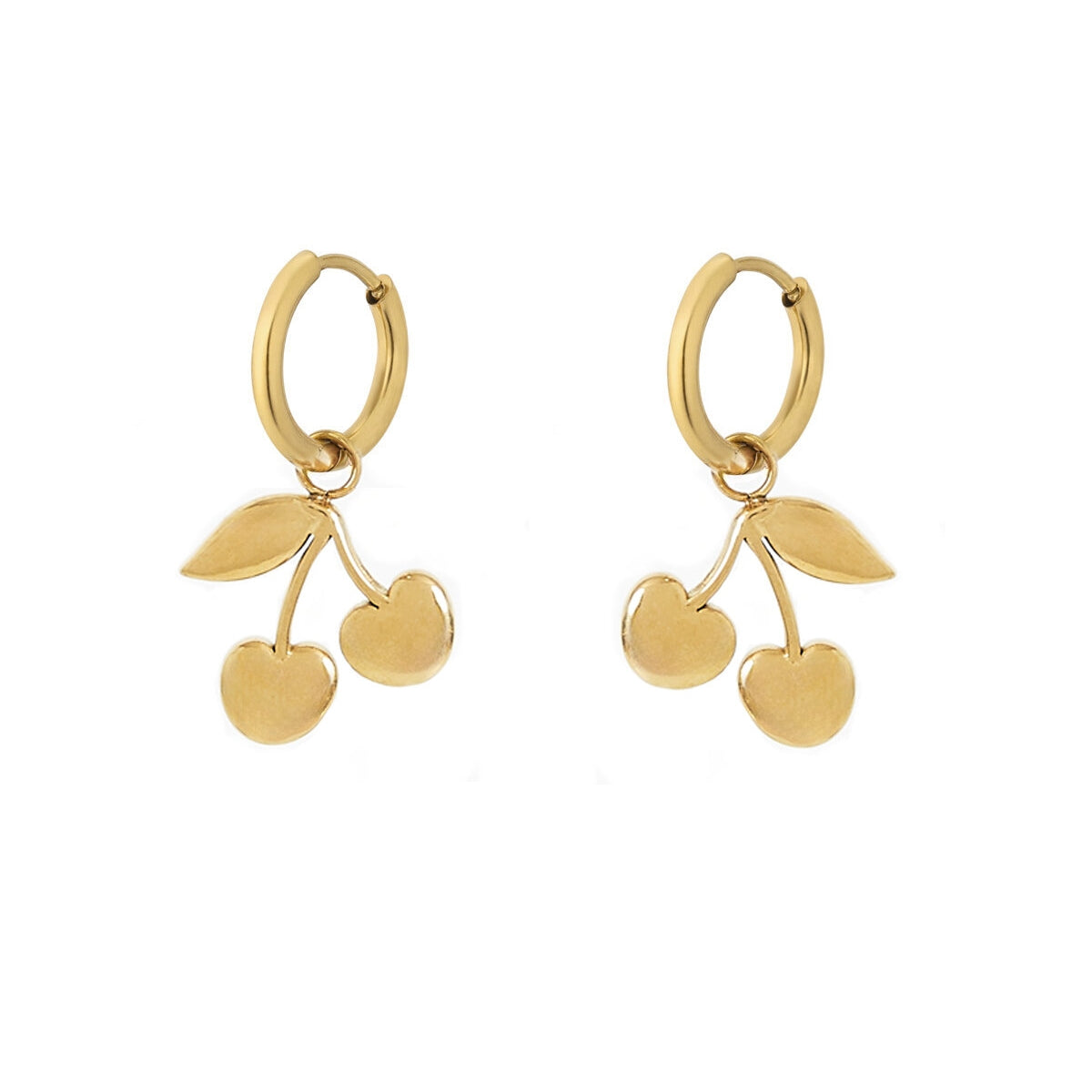Pendientes fucsia con corazón brillante