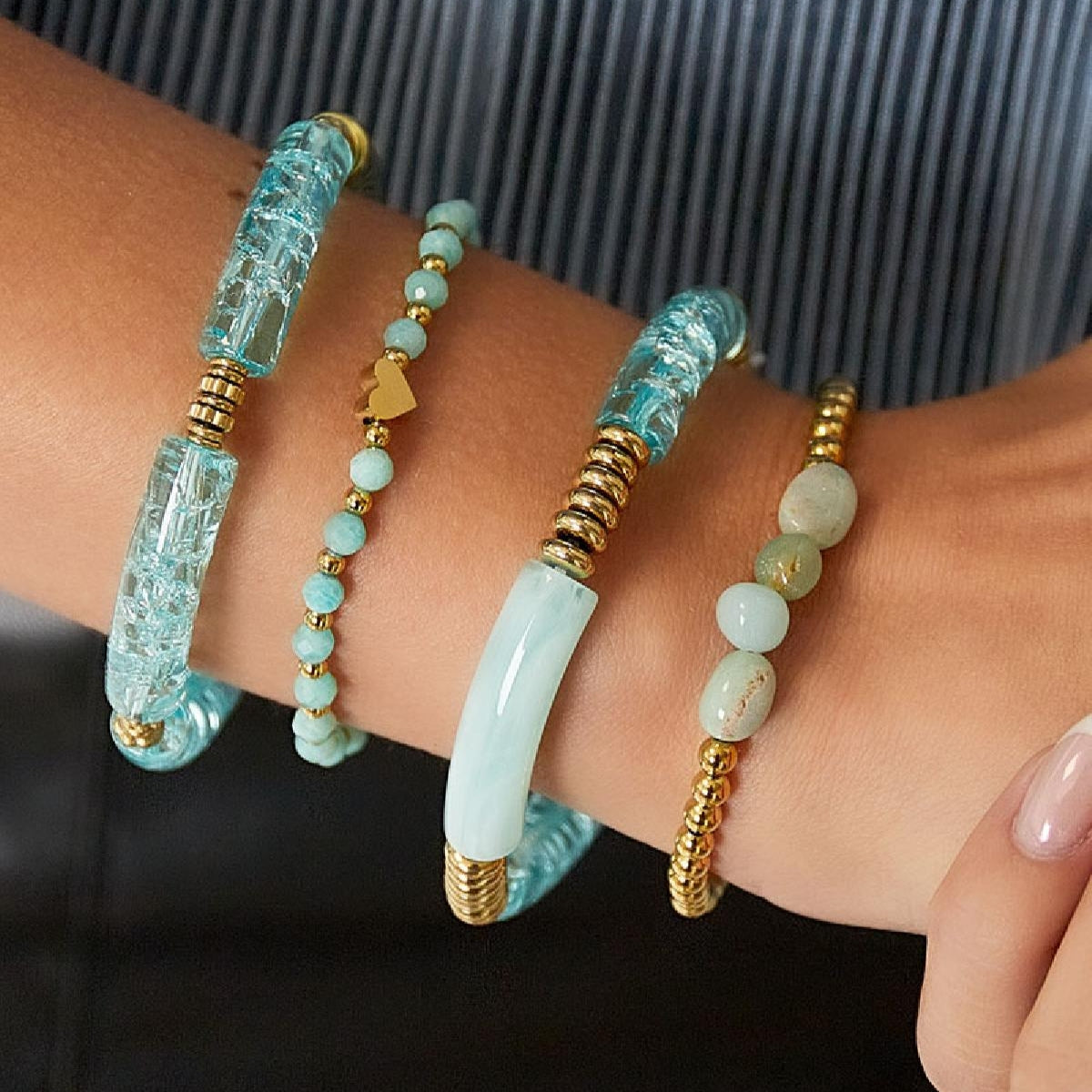 Armband Blue Rocks - Roestvrij Staal