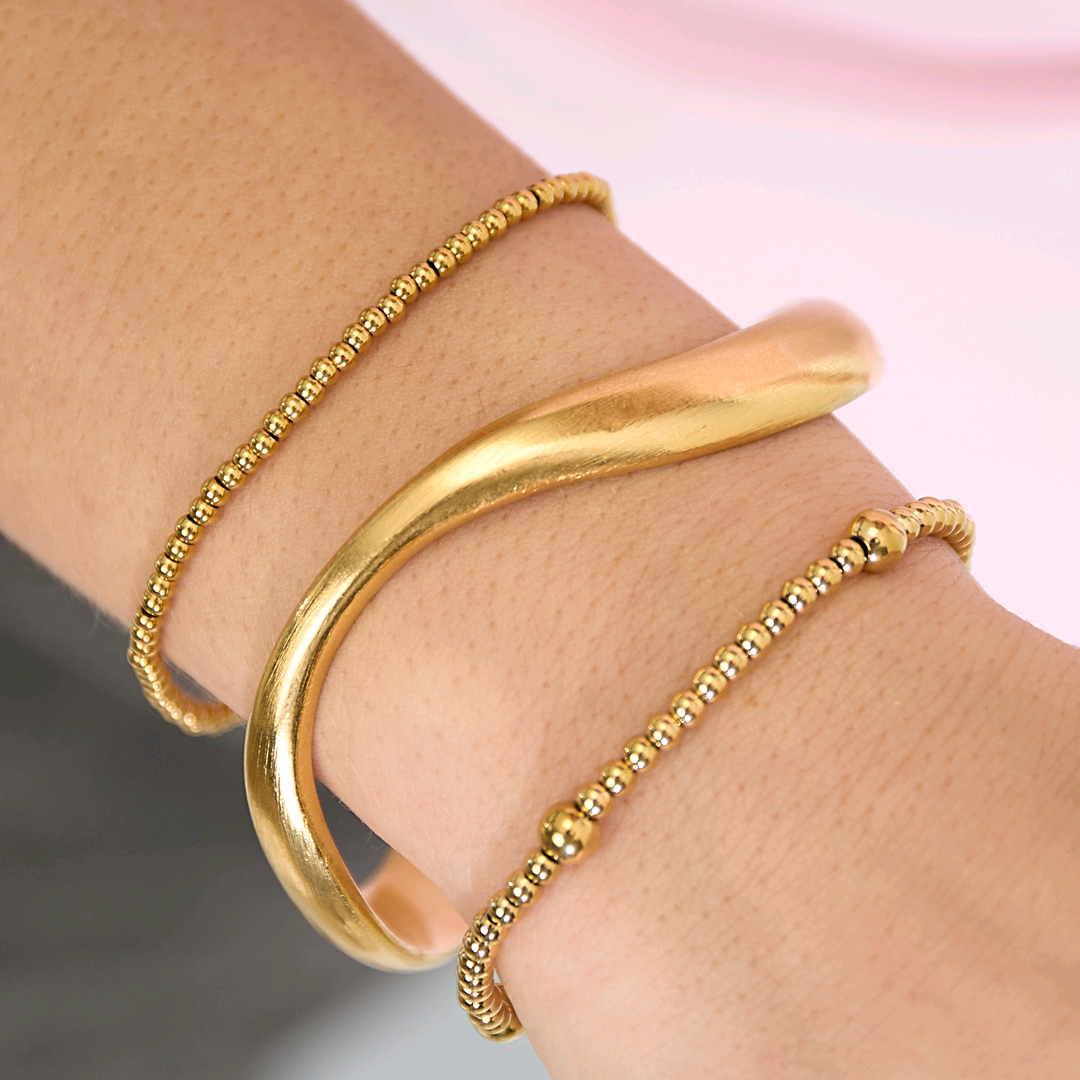 Armband Tiny Beads Zilverkleurig - Roestvrij Staal