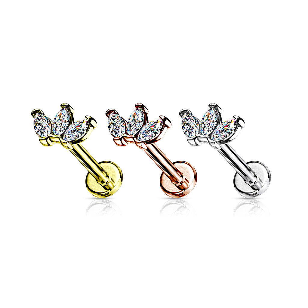 Labret Marquesa Plata - Acero Quirúrgico