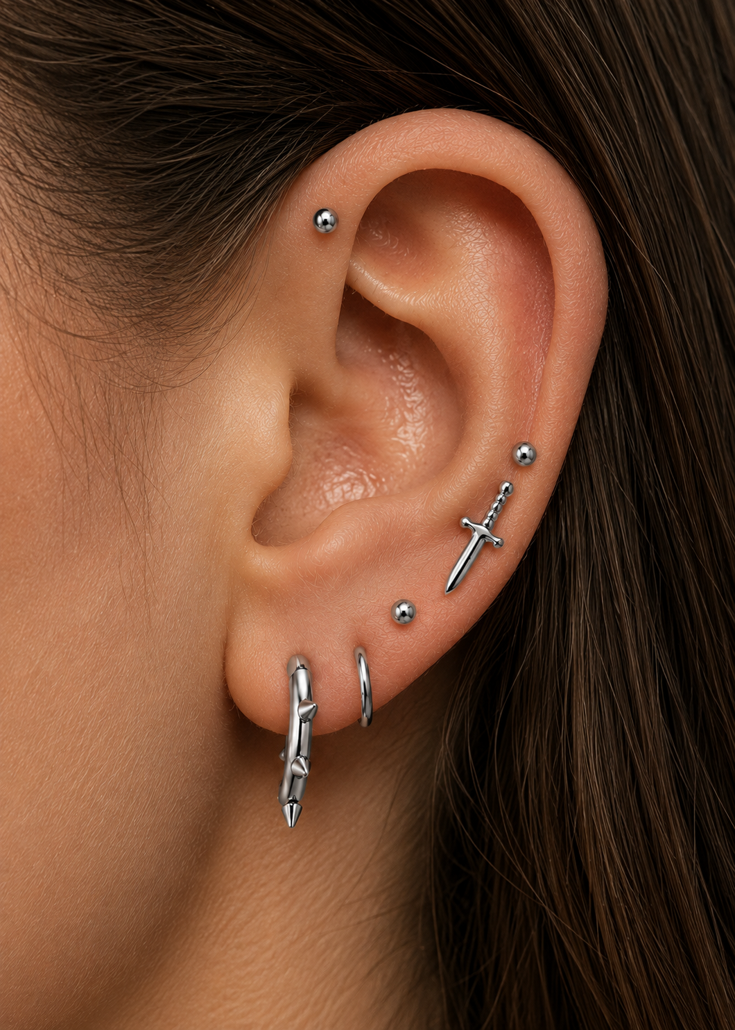 Piercing Click Ring Clicker Color Plata - Acero Quirúrgico