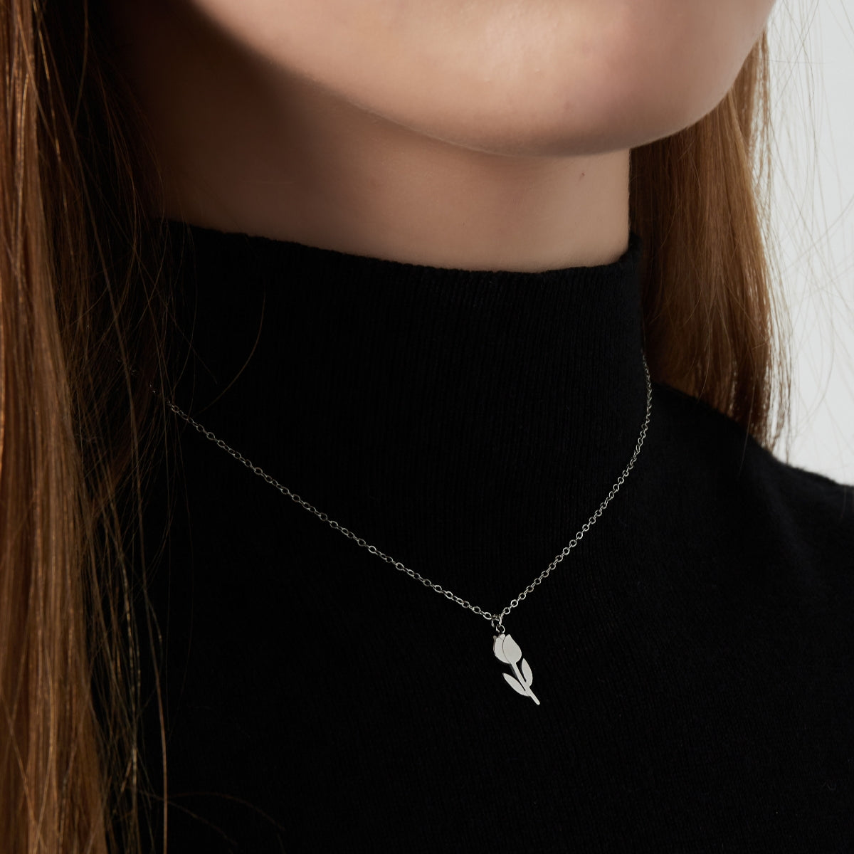 Collar Tulipán Dorado - Acero inoxidable