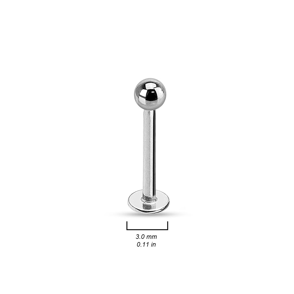 Labret 1.0 mm Color Plata - Titanio