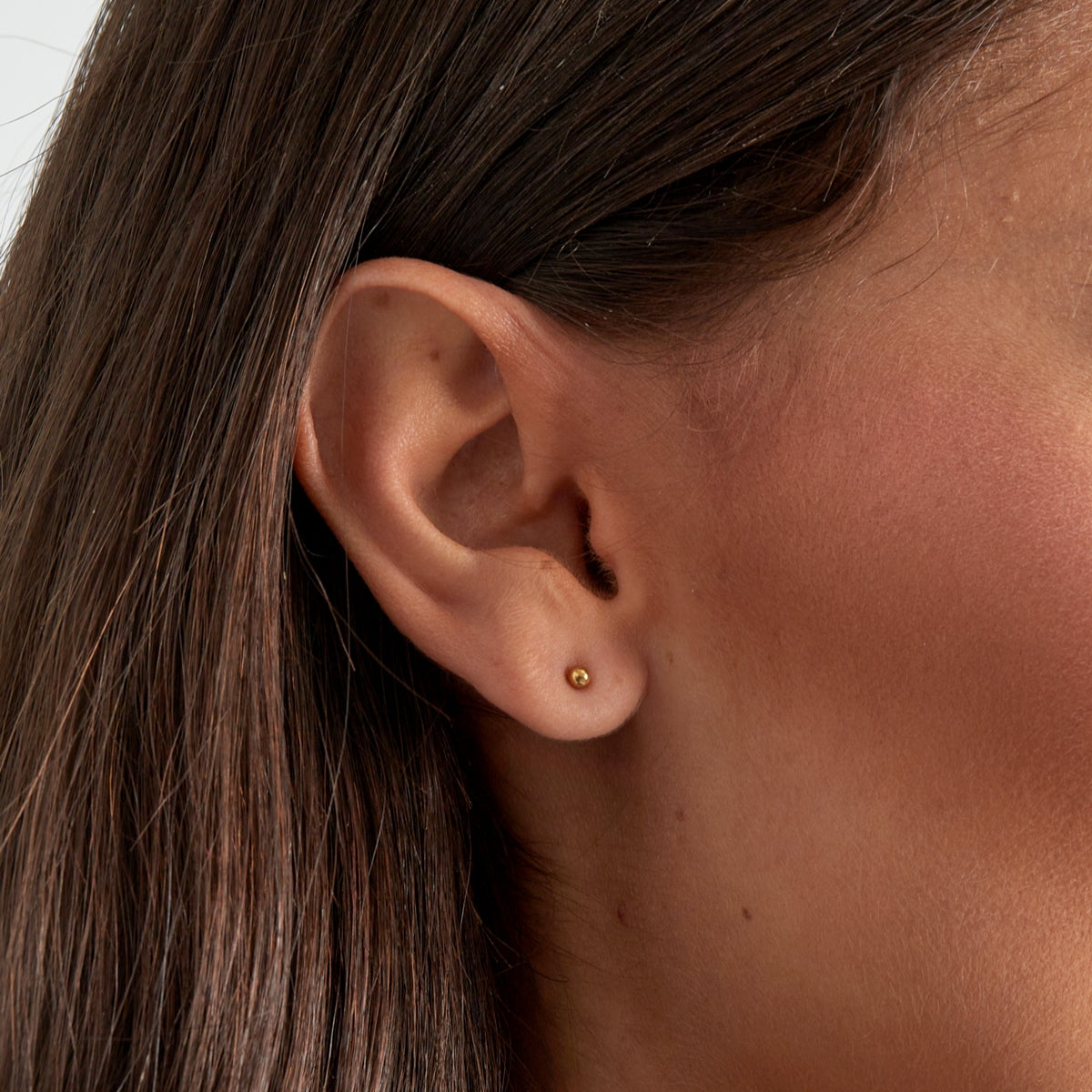 Oorbellen Midi Dot Goudkleurig - Roestvrij Staal