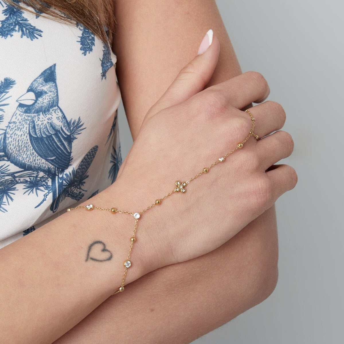 Armband Handketting Lucky Bloom Goudkleurig - Roestvrij Staal