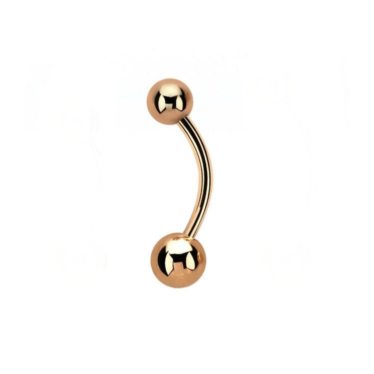 Curved Barbell 1.6 mm Rosé – Chirurgisch Staal & PVD