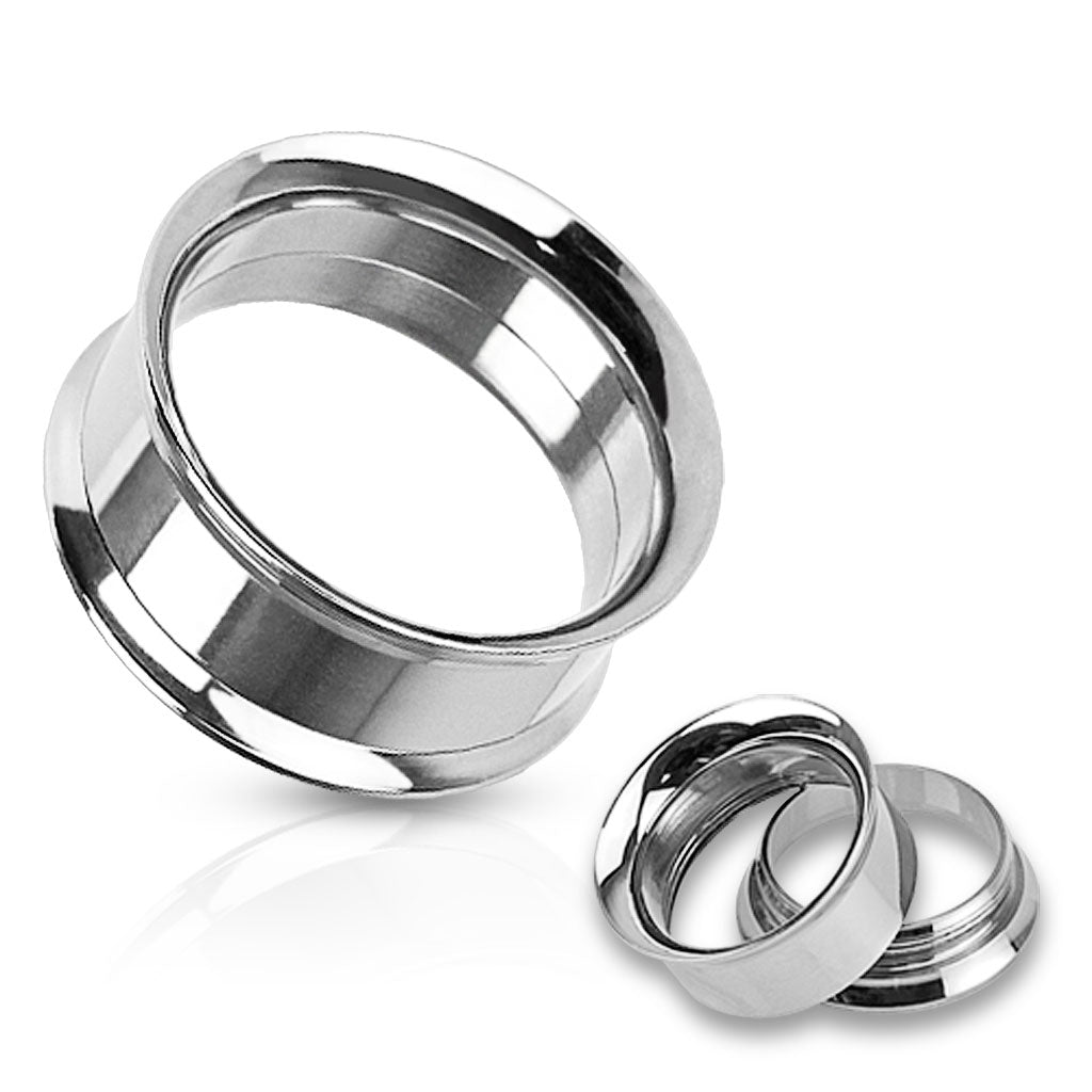 Túnel de doble acampanado, color plata – Acero quirúrgico