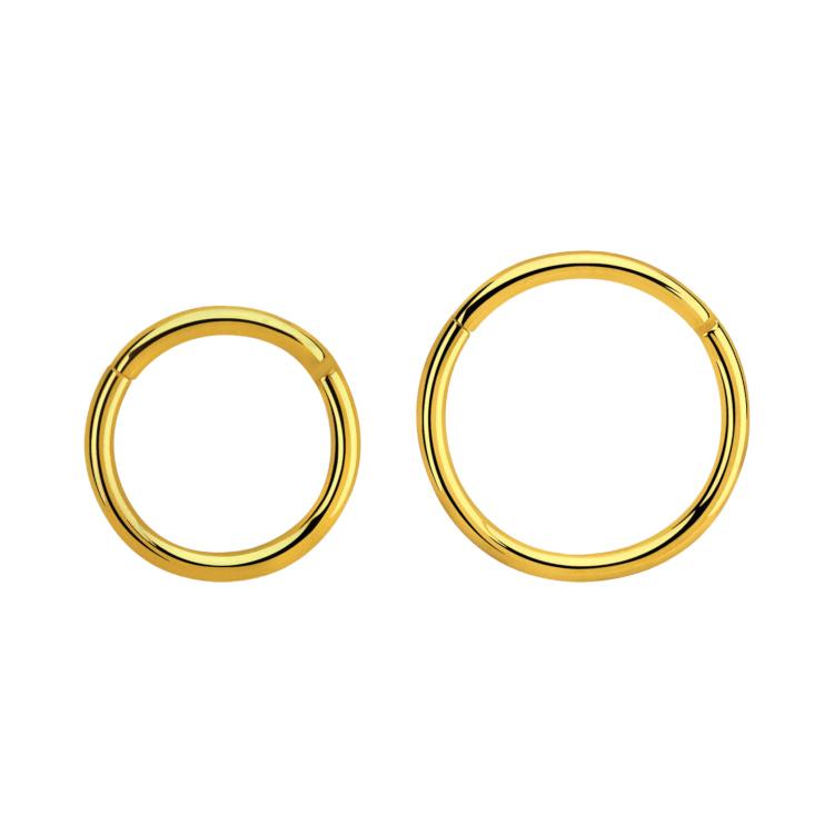 Piercing Click Ring Clicker Color Dorado - Titanio