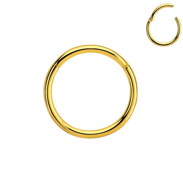 Piercing Click Ring Clicker Color Dorado - Titanio