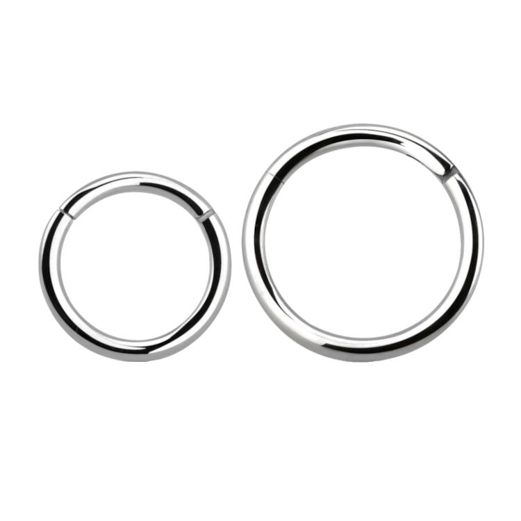 Anillo de clic color plata - Titanio