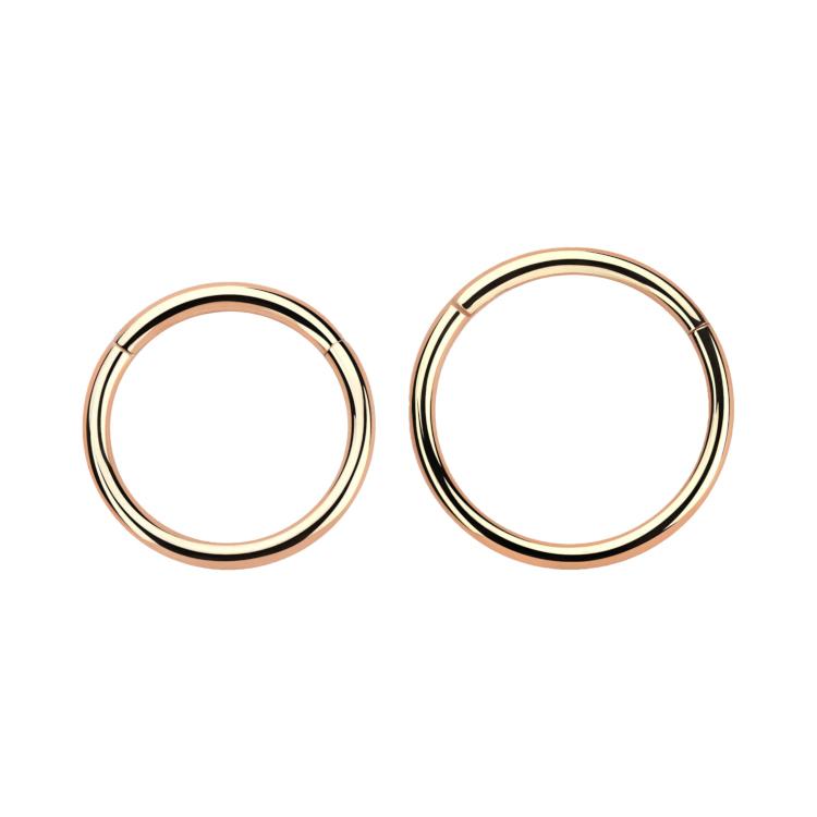 Piercing Click Ring Clicker PVD Rosa - Acero Quirúrgico