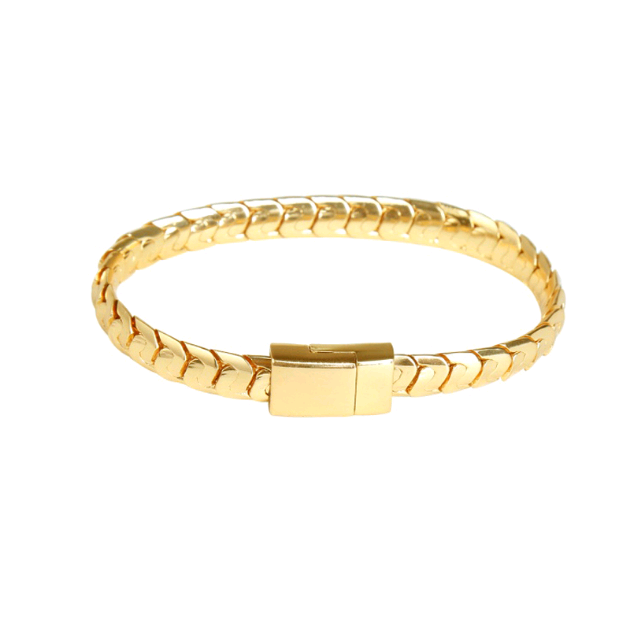 Elegante pulsera Madame dorada - Acero inoxidable