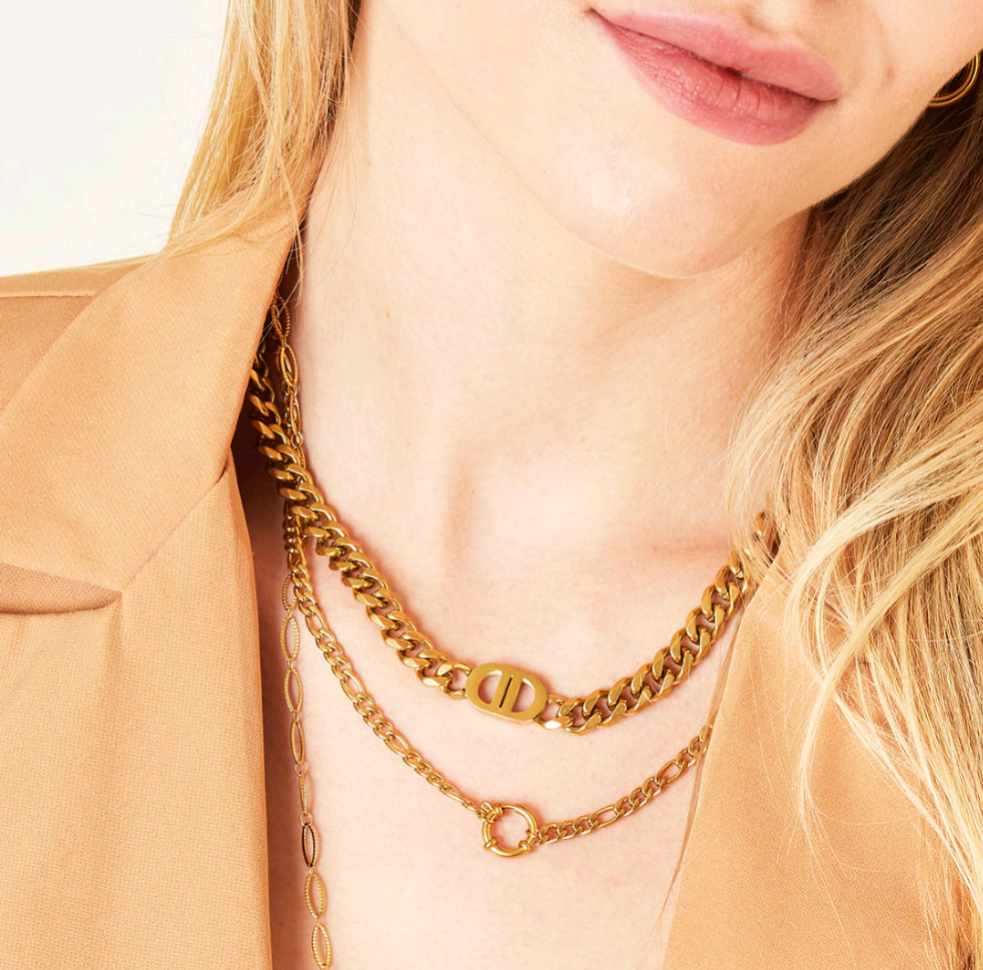 Collar dorado Good Life - Acero inoxidable
