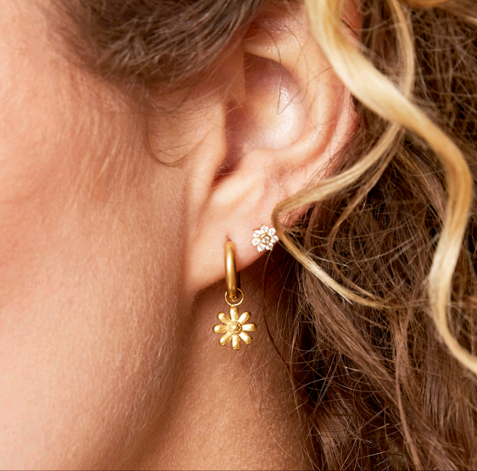 Oorbellen Bloemetje - Roestvrij Staal