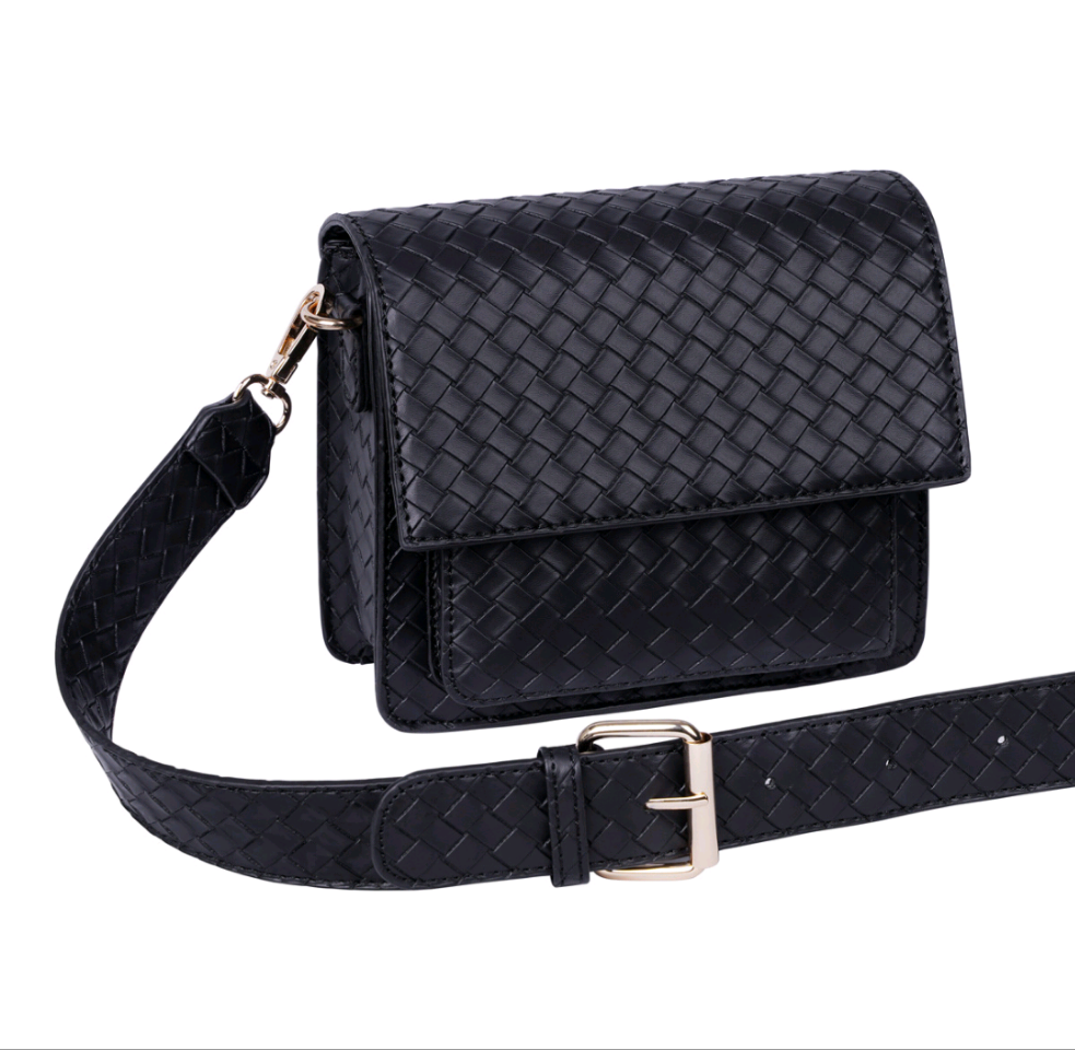 Bolso Trenzado Negro