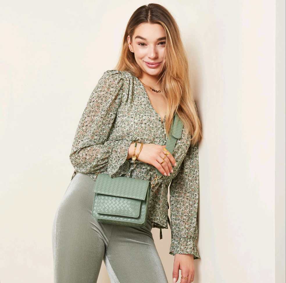 Bolso Trenzado Negro