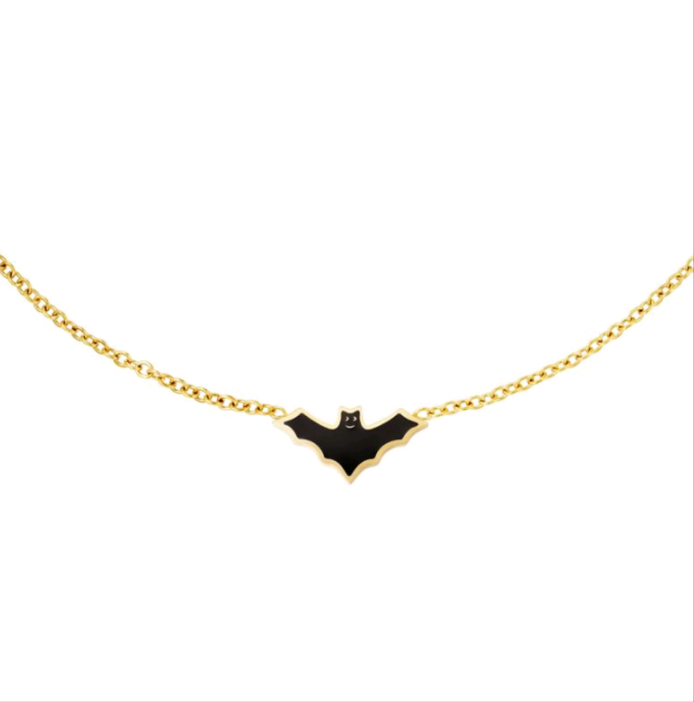 Collar de murciélago dorado - Acero inoxidable
