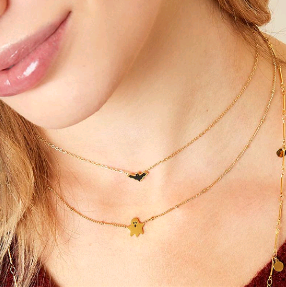 Collar fantasma dorado - Acero inoxidable