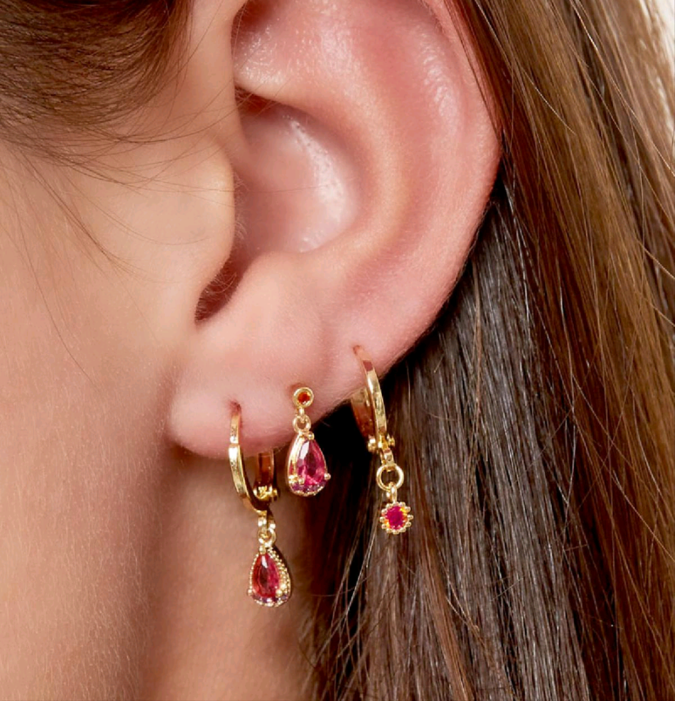 Pendientes Colgante Brillo Verde