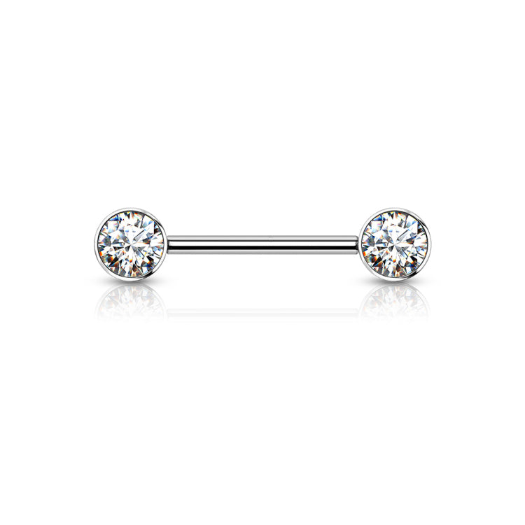 Disco de cristal para barra de 6 mm, color plateado - Titanio