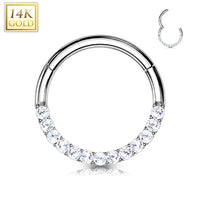 Klikring Zirconia 14 Karaat Wit Goud - 1.2mm