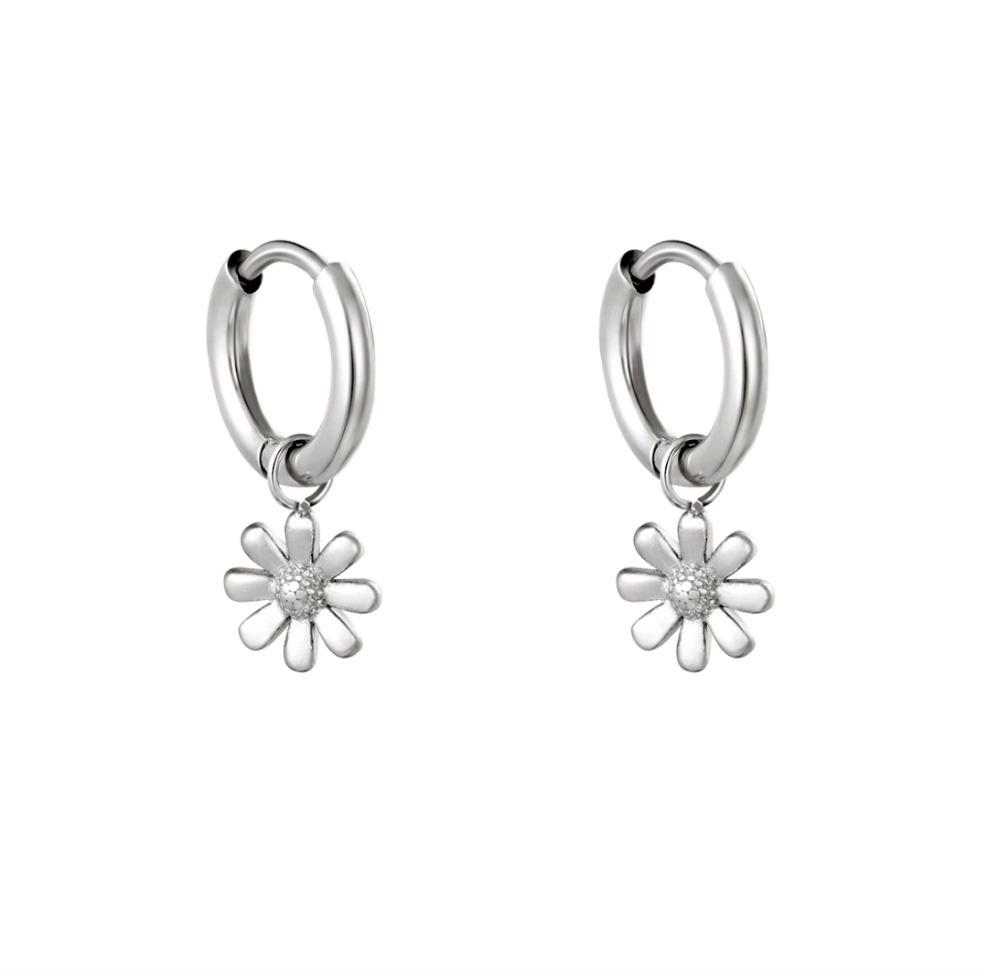 Oorbellen Bloemetje - Roestvrij Staal