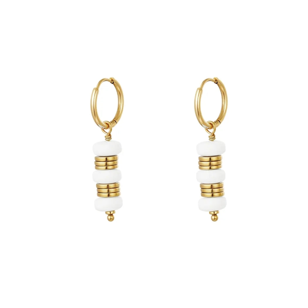 Pendientes Colgantes Blancos