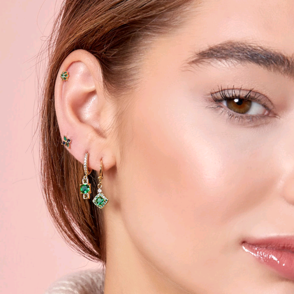 Flake Barbell Pequeño Dorado