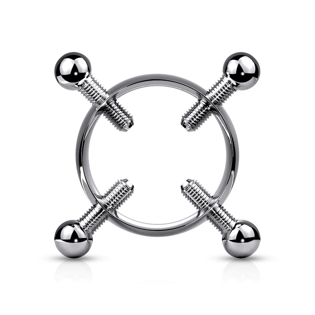 Tepel Sieraad Fake Piercing Zilverkleurig - Chirurgisch Staal