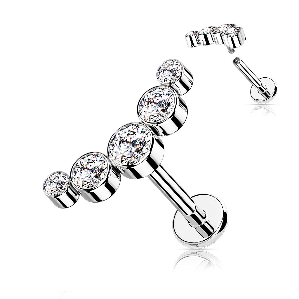 Labret Arco Cubic Zirconia