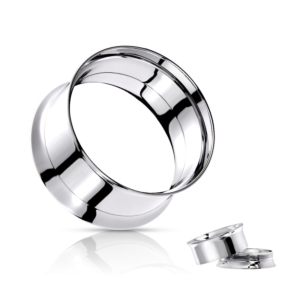 Túnel de doble acampanado, color plata – Acero quirúrgico
