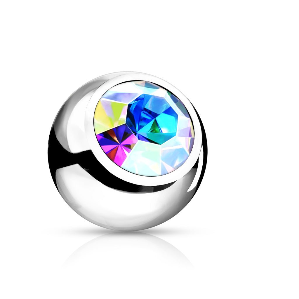 Piercing de ombligo básico de circonita - Acero quirúrgico