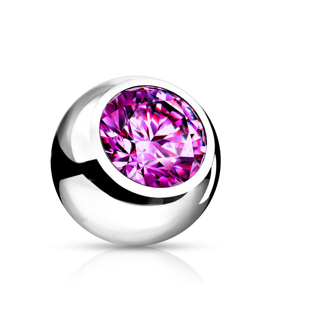 Piercing de ombligo básico de circonita - Acero quirúrgico