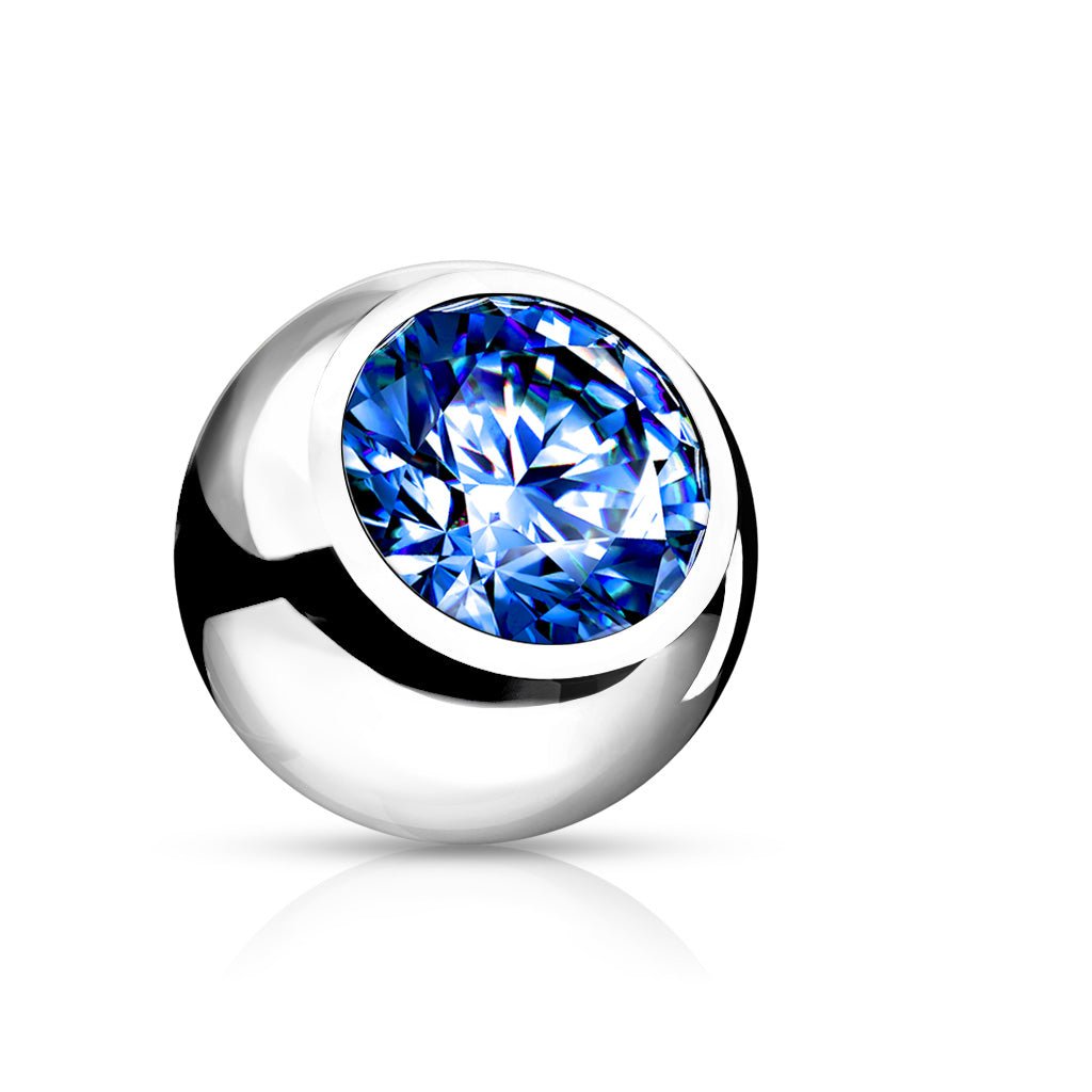 Piercing de ombligo básico de circonita - Acero quirúrgico