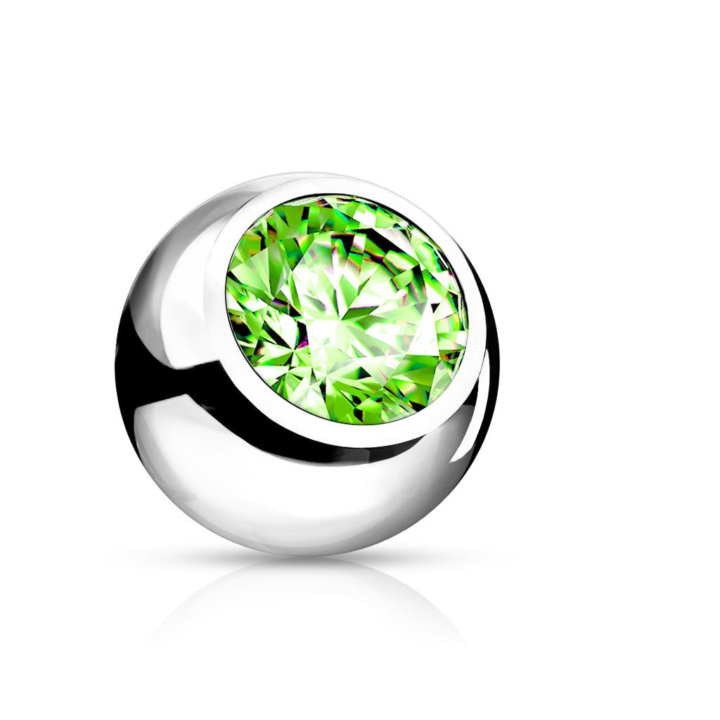 Piercing de ombligo básico de circonita - Acero quirúrgico