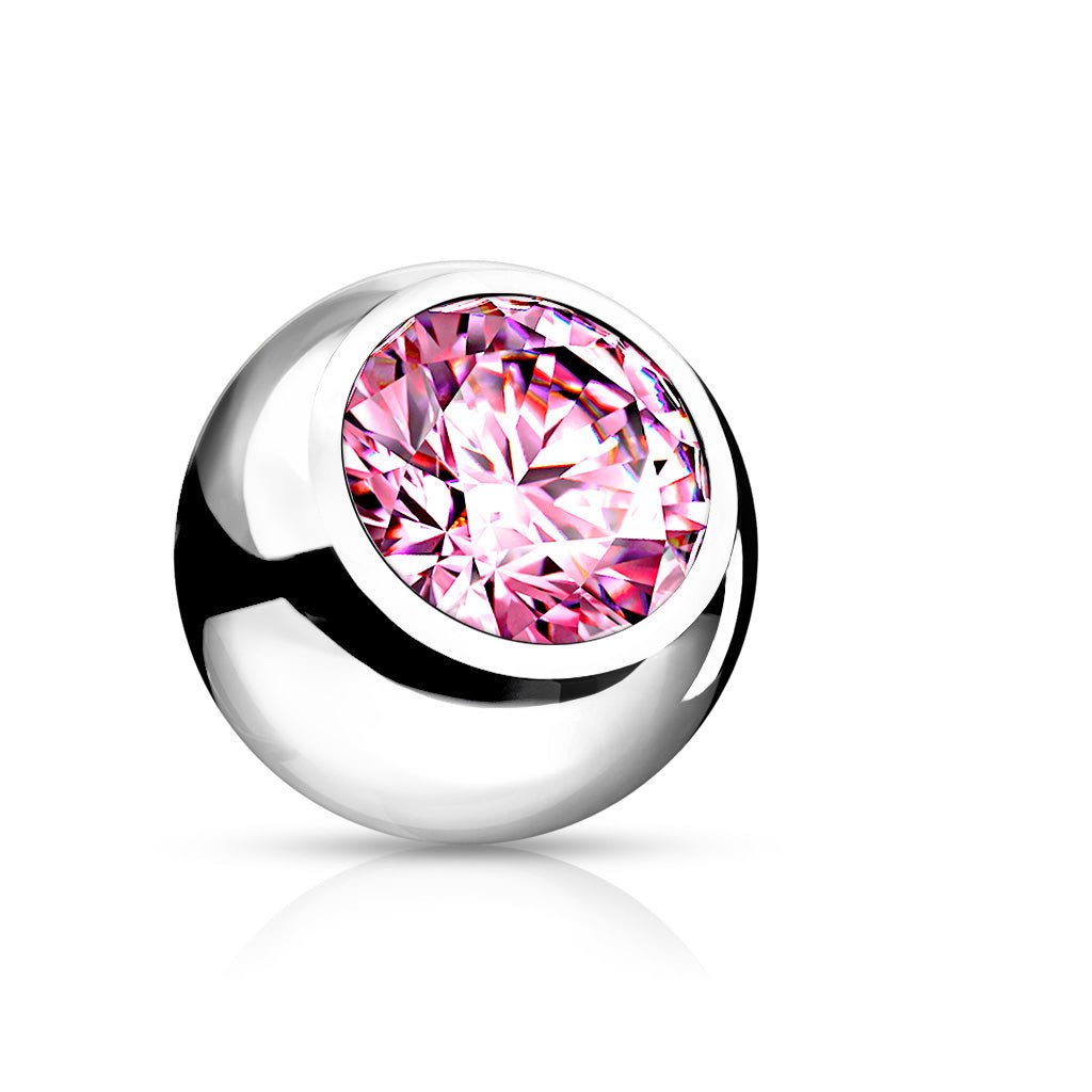 Piercing de ombligo básico de circonita - Acero quirúrgico