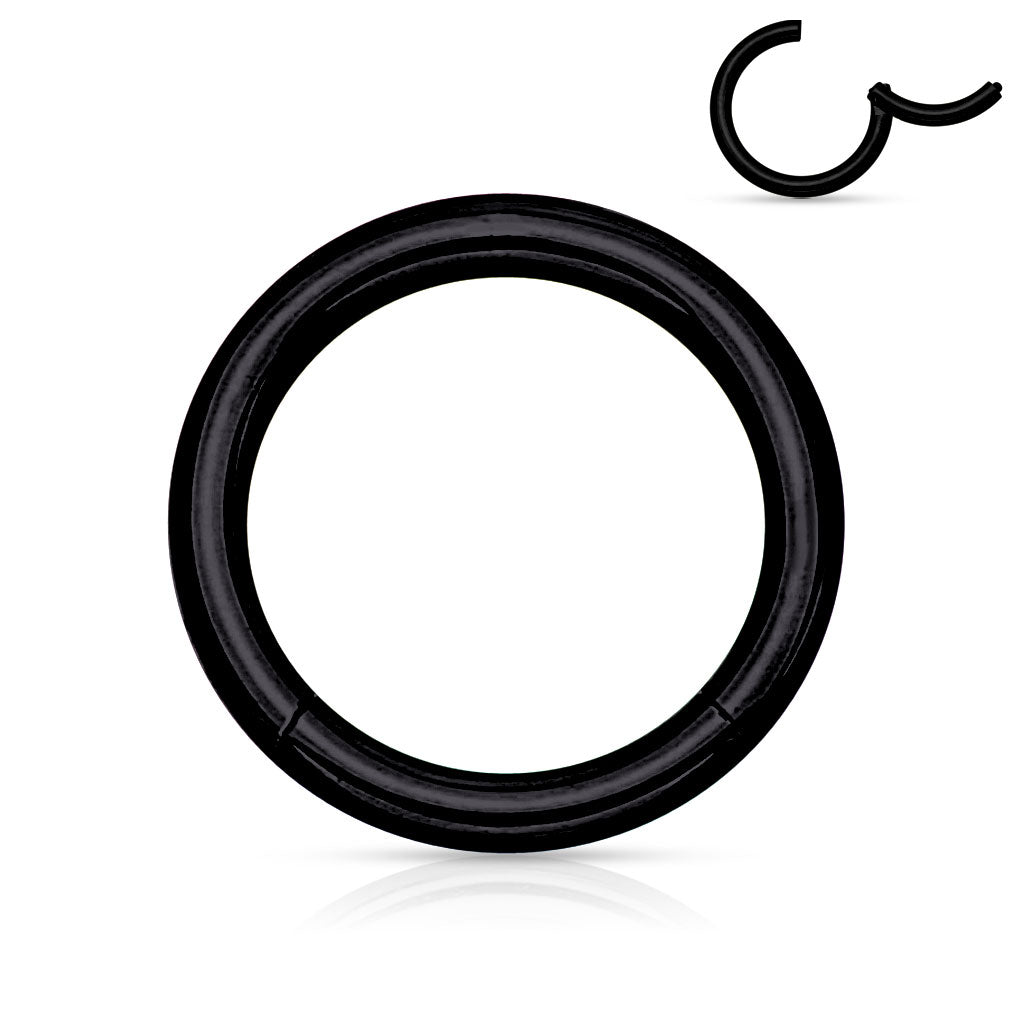 Piercing Click Ring Clicker PVD Negro - Acero Quirúrgico