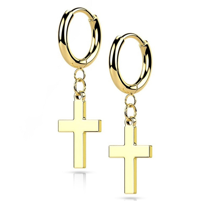 Pendientes Cruz Dorado