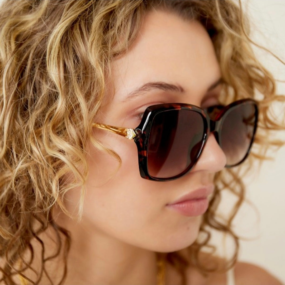 Gafas de sol Marrón Oro