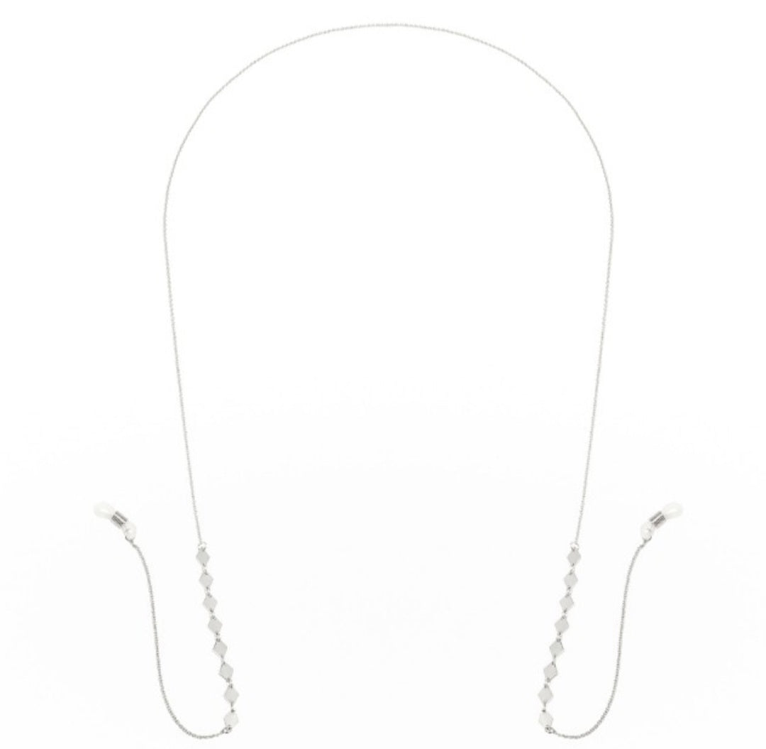 Brillenkoord Zilverkleurig Ruit