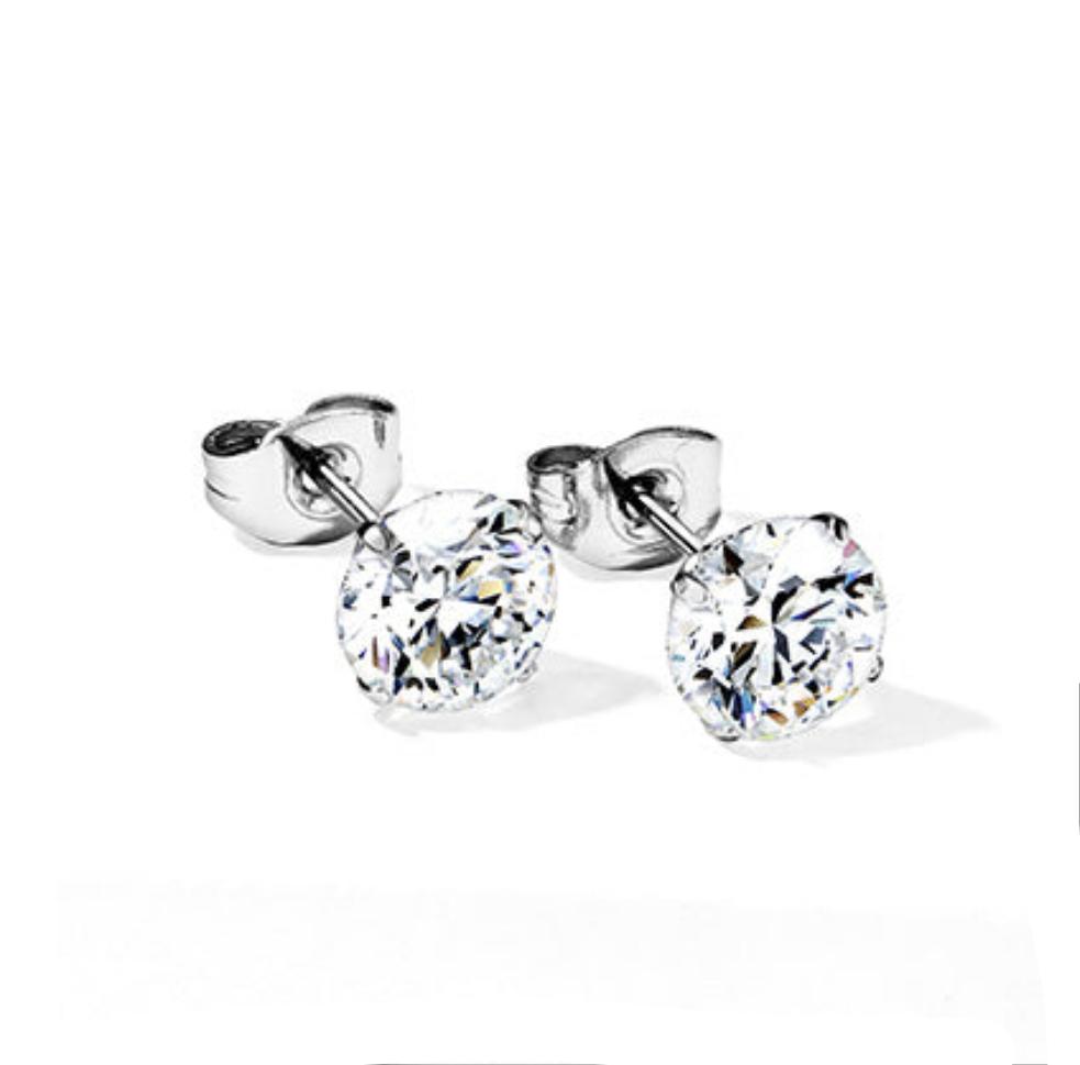 Oorbellen Zirconia Kristal - Titanium