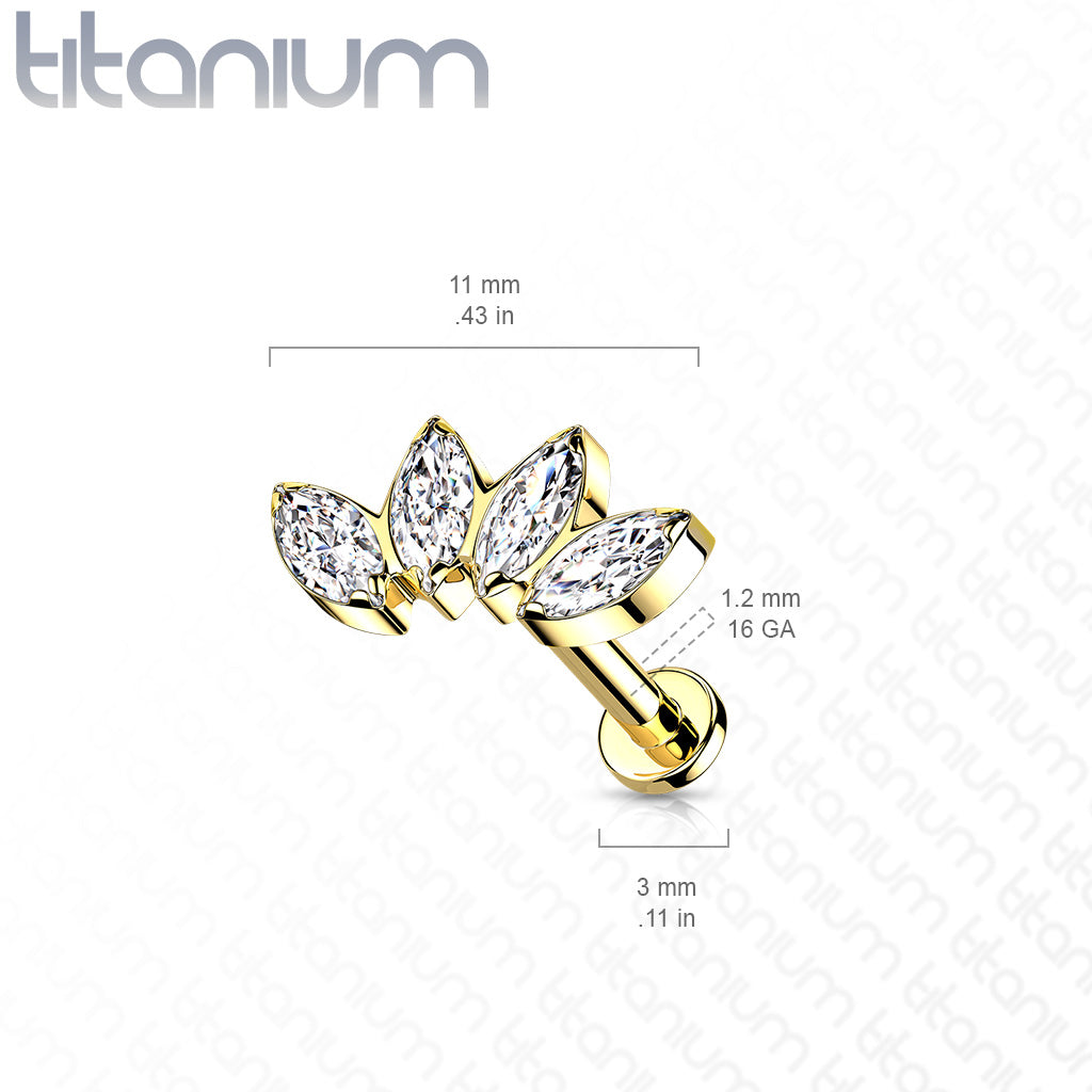 Labret Marquise Fan Titanium