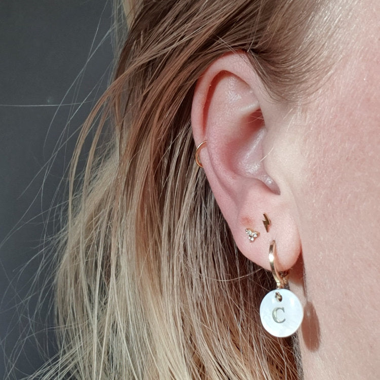 Anillo Bola Giro Color Dorado - Acero Quirúrgico