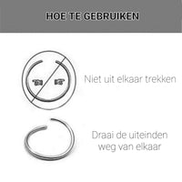 Vergulde neusringen met zirconia, gebruiksaanwijzing 